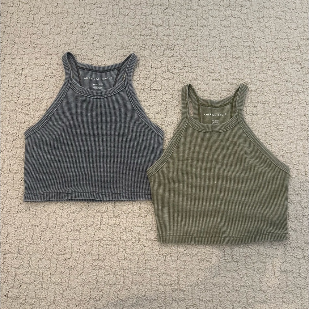 American Eagle Waffle Tank Tops
